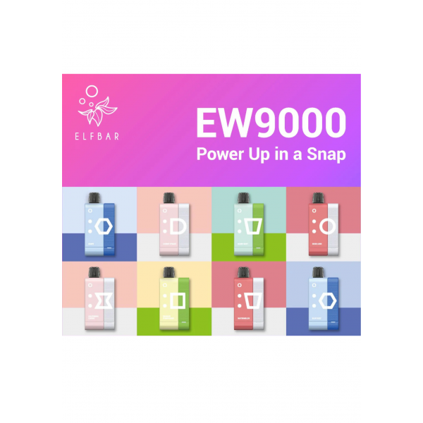 Elf Bar EW9000 - Rechargeable Battery Device & Disposable Flavour Pod 9000 Puffs (5%)
